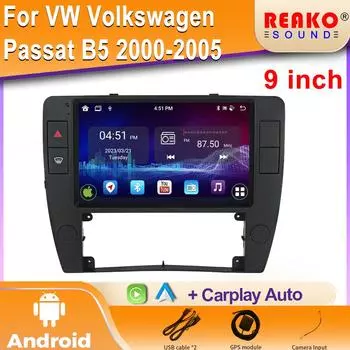Android OS для VW Volkswagen Passat B5 2000-2005 Автомобильный мультимедийный центр Радио Carplay Навигация Стерео 2Din Сенсорный экран GPS 4 core 1GB+32GB carplay