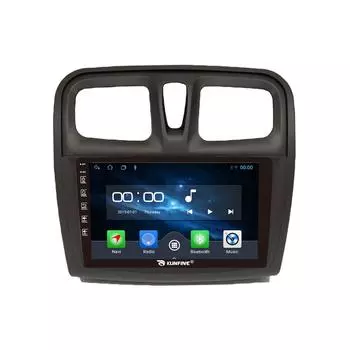 Android Радио CarPlay/Android Авто Автомобильная Навигация Мультимедийный Плеер GPS RDS DSP Стерео Для Renault Sandero Символ 2014-2017 9 Inch чёрный