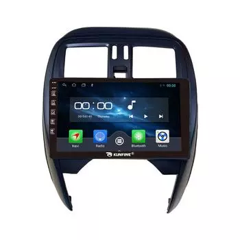 Android Радио CarPlay/Android Авто Автомобильная Навигация Мультимедийный Плеер GPS RDS DSP Стерео Для Nissan March Micra 2015 9 Inch чёрный