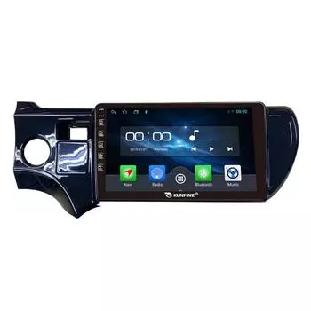 Android Радио CarPlay/Android Авто Автомобильная Навигация Мультимедийный Плеер GPS RDS DSP Стерео Для Toyota Prius C 2012-2014 9 Inch чёрный