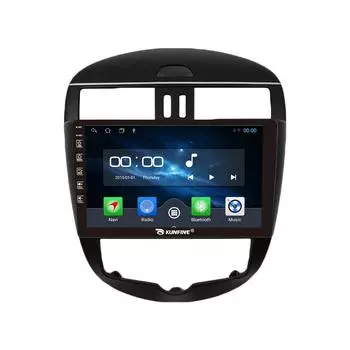Android Радио CarPlay/Android Авто Автомобильная Навигация Мультимедийный Плеер GPS RDS DSP Стерео Для Nissan Tiida 2011-2015 10 Inch чёрный