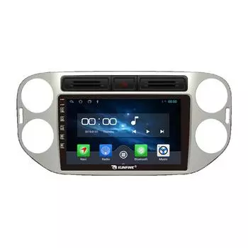 Android Радио CarPlay/Android Авто Автомобильная Навигация Мультимедийный Плеер GPS RDS DSP Стерео Для Vw Tiguan 2010-2016 9 Inch чёрный