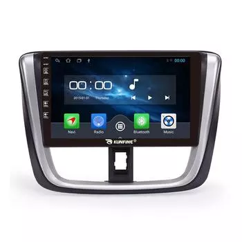 Android Радио CarPlay/Android Авто Автомобильная Навигация Мультимедийный Плеер GPS RDS DSP Стерео Для Toyota Vios 2017 Седан 2016 10 Inch чёрный