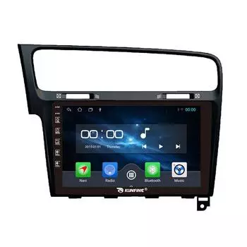 Android-радио CarPlay/Android Авто Автомобильная навигация Мультимедийный плеер GPS RDS DSP Стерео для Vw Golf7 2014-2019 10 Inch чёрный