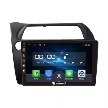 Android Радио CarPlay/Android Авто Автомобильная Навигация Мультимедийный Плеер GPS RDS DSP Стерео Для Honda Civic 2006-2011 9 Inch чёрный