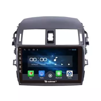 Android Радио CarPlay/Android Авто Автомобильная Навигация Мультимедийный Плеер GPS RDS DSP Стерео Для Toyota Corolla 2007-2013 9 Inch чёрный
