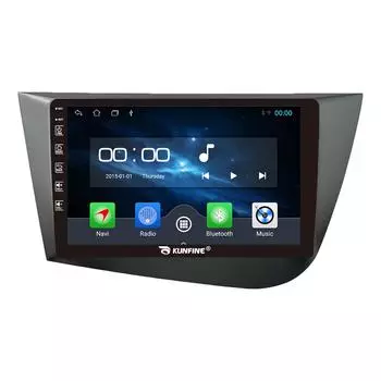 Android Радио CarPlay/Android Авто Автомобильная Навигация Мультимедийный Плеер GPS RDS DSP Стерео Для Seat Leon 2005-2012 9 Inch чёрный