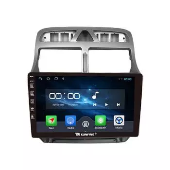 Android Радио CarPlay/Android Авто Автомобильная Навигация Мультимедийный Плеер GPS RDS DSP Стерео Для Peugeot 307 2002-2013 9 Inch чёрный