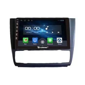 Android-радио CarPlay/Android Авто Автомобильная навигация Мультимедийный плеер GPS RDS DSP Стерео для Bmw 1 серии 2008-2012 9 Inch чёрный