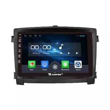Android Радио CarPlay/Android Авто Автомобильная Навигация Мультимедийный Плеер GPS RDS DSP Стерео Для Hyundai Santa Fe 2017 9 Inch чёрный