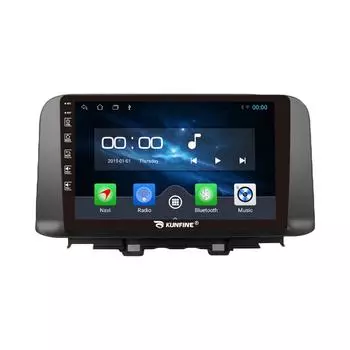 Android Радио CarPlay/Android Авто Автомобильный Навигатор Мультимедийный Плеер GPS RDS DSP Стерео Для Hyundai Encino Kona 2017-2019 10 Inch чёрный