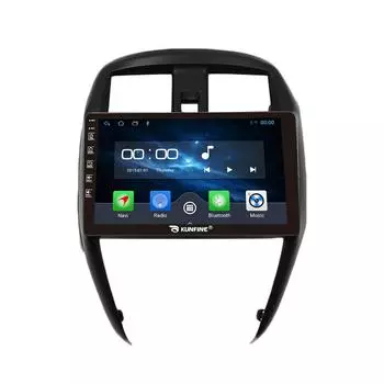 Android-радио CarPlay/Android Автомобильная навигация Мультимедийный плеер GPS RDS DSP Стерео для Nissan Sunny 2014-2019 10 Inch чёрный