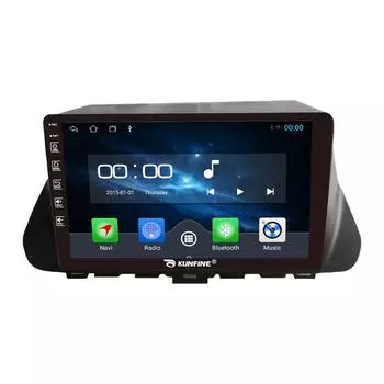 Android-радио CarPlay/Android Автомобильная навигация Мультимедийный плеер GPS RDS DSP Стерео для Hyundai Fiesta 2019 9 Inch чёрный