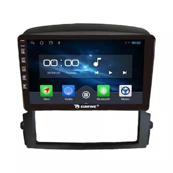 Android-радио CarPlay/Android, автомобильная навигация, мультимедийный плеер, GPS, RDS, DSP, стерео для Kia Sorento 2004-2008 9 Inch чёрный