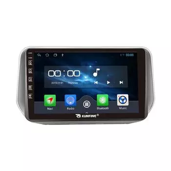 Android-радио CarPlay/Android, автомобильная навигация, мультимедийный плеер, GPS, RDS, DSP, стерео для Hyundai Santa Fe 2018 10 Inch чёрный