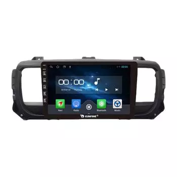 Android-радио CarPlay и Android, автомобильная навигация, мультимедийный плеер, GPS, RDS, DSP, Wi-Fi, стерео для Citroen Jumpy Spacetourer 16-21, если применимо 9 Inch чёрный