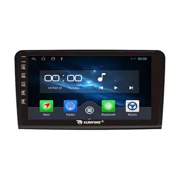 Android-радио CarPlay и Android, автомобильная навигация, мультимедийный плеер, GPS, RDS, DSP, Wi-Fi, стерео для Benz Ml C-ClassE-Class W210 A-Class W168, если применимо 9 Inch чёрный