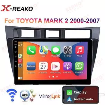 Android Радио для Toyota Mark II X100 2000-2007 Стерео Автомобильный Мультимедиа Видео Плеер Carplay Нет 2 Din Навигация Авто 1GB+32GB carplay