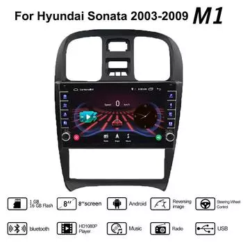 Android WIFI для Hyundai Sonata 2003-2009 с кнопкой, автомобильным радио, мультимедийным видеоплеером, 2 din, GPS Autoraido, 1 + 16 ГБ 1+16GB