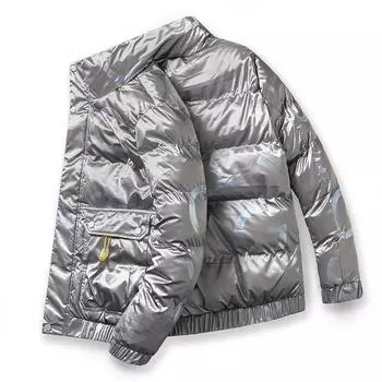 Andy 2023 Новая ветрозащитная куртка Женская куртка Модное зимнее блестящее праздничное пальто Женская короткая куртка Теплая куртка Элегантный топ Модная повседневная куртка M