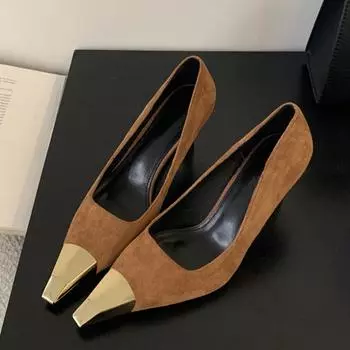 Aneikeh 2025 Весна Дизайнерские Туфли-лодочки Женские Сексуальные Туфли-лодочки С Заостренным Носком Тонкие Низкие Каблуки Элегантные Банкетные Туфли-Мюли 35