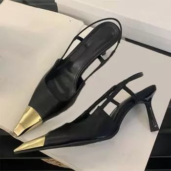 Aneikeh Уличный стиль Сексуальные туфли с острым носком Туфли-лодочки Женские босоножки для стриптиза Высокие каблуки Женские банкетные туфли Коричневые туфли на каблуке-рюмочке 35