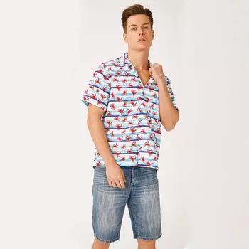 AnemosS Мужская рубашка с рисунком Краб