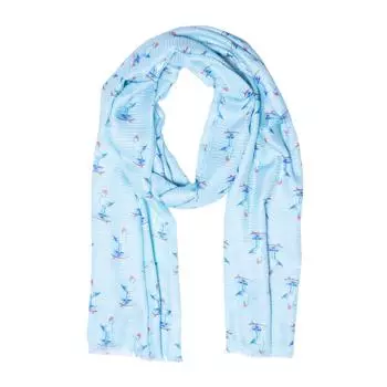 AnemosS Seagull Scarf, Cotton Fabric, Ethnic Pattern, Special Artist Design, 90x170 cm / 35.4x66.9 in, Hair and Bag Accessory