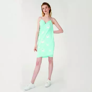 Anemoss Женское пляжное платье из 100% хлопка, ультра мягкое, легкое, пляжная одежда для бикини, зеленого цвета.