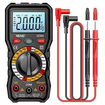 ANENG Цифровой мультиметр Ручной ЖК-цифровой бесконтактный мультиметр NCV Вольтметр Омметр Мультитестер SZ302