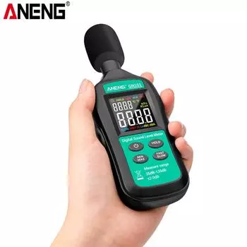 ANENG цифровой шумомер 35 дБ-135 дБ децибел метр ЖК-дисплей измеритель уровня звука высокоточный