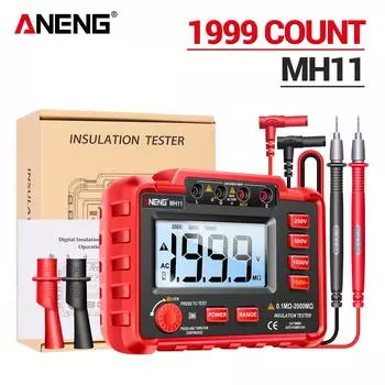 ANENG MH11 Тестер сопротивления изоляции и заземления Цифровой измеритель сопротивления заземления Ом Тестер напряжения Мегомметр Мегаметр