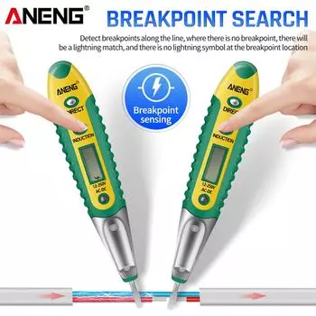 ANENG VD700 Цифровая электрическая тестовая ручка AC/DC 12-250 В Многофункциональный детектор напряжения Карандаш Портативный ЖК-дисплей Мини-электрический тестер