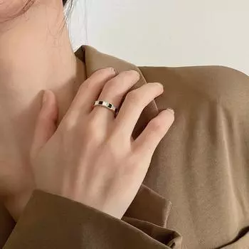 ANENJERY черно-белые геометрические кольца в шахматном порядке для женщин, модные индивидуальные нишевые кольца, ювелирные изделия