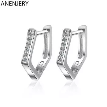 ANENJERY Циркон Геометрические Серьги Для Женщин Серьги Ювелирные Изделия Подарки золотой