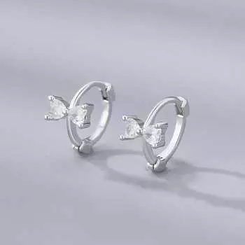 ANENJERY Классические вечные серьги-бантики из циркония для женщин, легкие, роскошные, летние, универсальные, модные, трендовые серьги серебряный