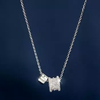 Anenjery Классическое Цирконовое Передача Бусины Маленькое Ожерелье Талии Для Женщин Высокого Класса Моды Ниша Ключицы Подарки белый