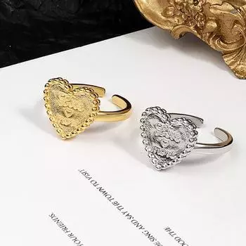 ANENJERY Кольцо с надписью Love Heart для женщин, модное индивидуальное регулируемое кольцо, вечерние ювелирные изделия, подарки, оптовая продажа