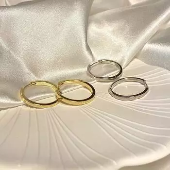 ANENJERY металлические глянцевые круглые серьги-кольца для женщин, французский дизайн, геометрическая пряжка для ушей, Huggies, модные ювелирные изделия, pendientes mujer