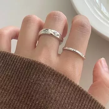 ANENJERY милое кольцо с граффити в виде солнца и облаков для женщин, индивидуальные простые кольца, женские модные ювелирные аксессуары