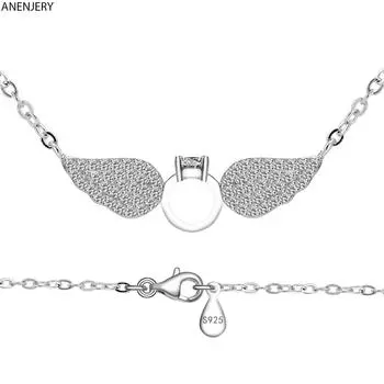 ANENJERY модные подвески с крыльями ангела, массивное колье, подвески, ювелирные изделия для женщин 40CM add 5CM