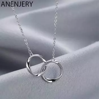 ANENJERY Нерегулярное круглое ожерелье, простое женское ожерелье-цепочка на ключицу, повседневные украшения