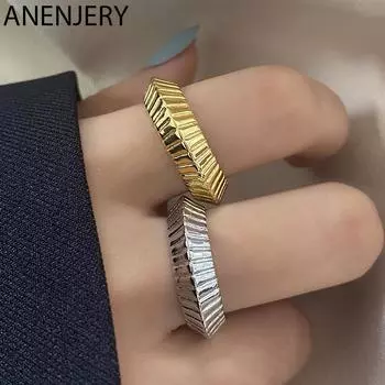 ANENJERY нерегулярные кольца для женщин, крутые легкие роскошные европейские модные аксессуары Resizable