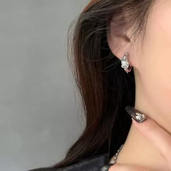 ANENJERY нишевые серьги-кольца с дизайном дракона для женщин, модные универсальные серьги, женские ювелирные аксессуары