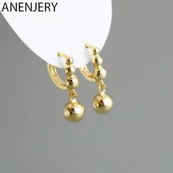 ANENJERY подвеска из бисера D-образные маленькие серьги-кольца женские простые креативные распродажа ювелирных изделий