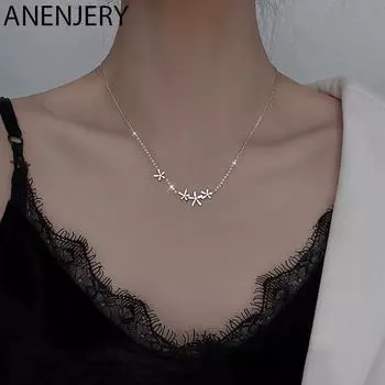 ANENJERY подвеска в виде вишни для женщин Mnimalist цепочка на ключицы свадебные украшения для вечеринок