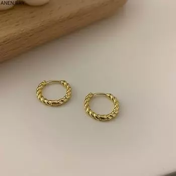 ANENJERY серьги-кольца для женщин, серьги в стиле панк, ювелирные украшения