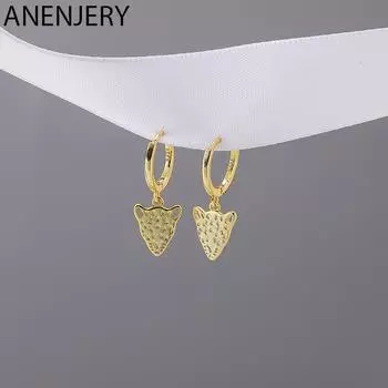 ANENJERY серьги-кольца с леопардовыми животными, женские креативные легкие роскошные французские украшения серебряный
