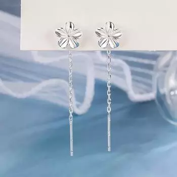 ANENJERY Серьги в виде цветка гардении для женщин, милые, легкие, роскошные, изысканные, модные, универсальные, подарочные украшения для ушей белый