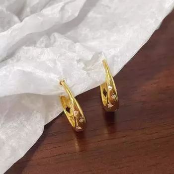 ANENJERY Серьги-звезды из циркония для женщин, нишевый темперамент, универсальные модные ювелирные изделия, подарок золотой